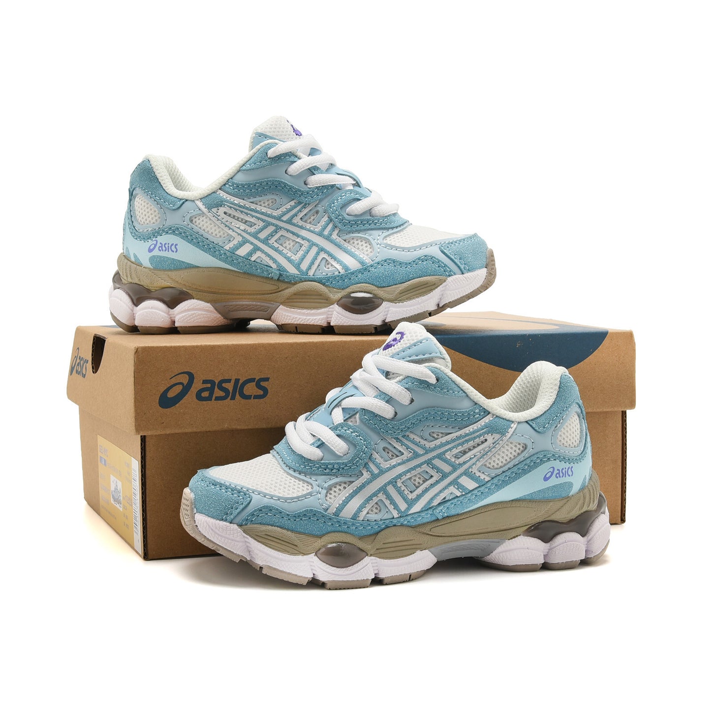 Kids' Asics Gel Nyc Cream Arctic Sky colorway
